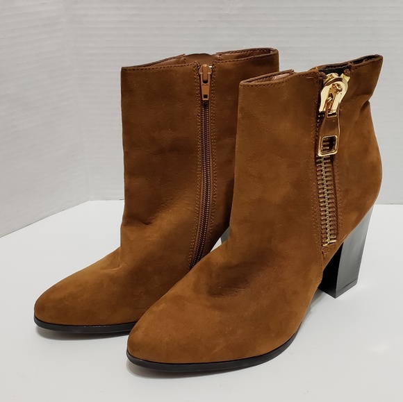 Suede Booties * Express * Camel Color * NWT * Sz 8 * - Picture 5 of 8